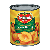 Del Monte&nbsp;&nbsp;yellow cling peach halves in heavy syrup Full-Size Picture